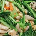 クックNVTNTJ☆'s cooksnap of when they made 鶏皮＆小松菜のにんにく炒め☆.