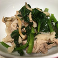 yummy?'s cooksnap of when they made つるむらさきと豚バラ肉の塩炒め.
