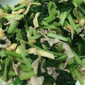 ぴか★ぴかちゅう's cooksnap of when they made お揚げが美味！小松菜と豚肉の炒めもの.