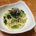 R♥︎marine's cooksnap of when they made 小松菜としらすのスパゲッティ.