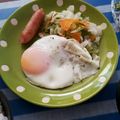 airi777's cooksnap of when they made 朝ごはん☆コンソメキャベツと目玉焼き。.