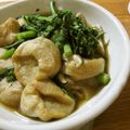 低カロ探検隊's cooksnap of when they made 春菊*しいたけ*焼き麩 の お浸し.