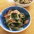 KY328's cooksnap of when they made モヤシとニラのスパイシーベーコン炒め♪.