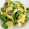SARINGER's cooksnap of when they made グリーンピースの卵とじ.