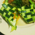 あけるるる's cooksnap of when they made ズッキーニの編み込みでポテトサラダ爆弾♬.