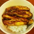 mi_mi_ka's cooksnap of when they made 茄子の蒲焼丼.
