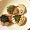 miku77's cooksnap of when they made 絶賛！エビつくねの大葉レンコン焼き♪.