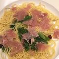 にわかぱりじぇんぬ's cooksnap of when they made 旦那直伝☆レタスと生ハムのペペロンチーノ.