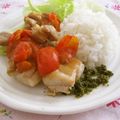 ともこキッチン's cooksnap of when they made ランチ☺簡単チキンとトマトのトロ旨ソテー.