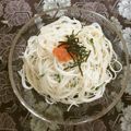 ☆Rokko☆'s cooksnap of when they made ソーメンde明太子冷製パスタ.