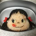 hajimeying's cooksnap of when they made キャラ弁　ぺこちゃん.