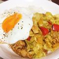 でんで☆'s cooksnap of when they made 鶏肉とキャベツのカレー炒め.