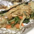 しずちゃそ's cooksnap of when they made たっぷり野菜の味噌マヨ鮭のホイル焼き.