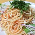 クックWS2182☆'s cooksnap of when they made ごま風味☆明太子（たらこ）の冷製パスタ.