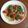 ちびまるこ173cm's cooksnap of when they made バジル薫る～トマトとツナの冷製パスタ.