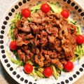 かにこ♪'s cooksnap of when they made 豚から。うめ〜ゴマだれ絡め♪.