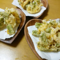 ミカリンリンリンリン's cooksnap of when they made 四角豆とトウモロコシのかき揚げ天ぷら♪.