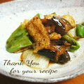inyako's cooksnap of when they made 油揚げと夏野菜の甘酢炒め.
