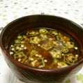 赤い電話's cooksnap of when they made オクラのお味噌汁.