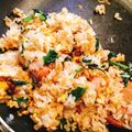 pumi▽'s cooksnap of when they made バター醤油香る小松菜チャーハン.