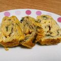 ひろにゃーん's cooksnap of when they made じゃこと大葉の卵焼き.