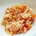 kumimimi's cooksnap of when they made 【油不使用】やさしいチキンライス♡.