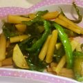 sayakuro66's cooksnap of when they made シャキシャキ！じゃがいもピーマン炒め.