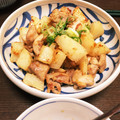 エリコフ's cooksnap of when they made 旨い♡長芋と鶏肉のにんにく醤油ダシダ炒め.