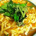 ユーロン's cooksnap of when they made 残ったカレー★で”カレーうどん”♪.