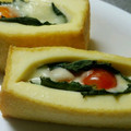 お都水's cooksnap of when they made 簡単☆弁当に♬厚揚げのトマ昆布チーズ焼き.