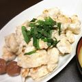 まきぺぺぺ's cooksnap of when they made 疲労回復☆鶏胸肉のさっぱり梅マヨ和え.