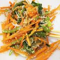 かなめ♪♪'s cooksnap of when they made レンジで簡単♪青梗菜と人参のしらす和え♡.