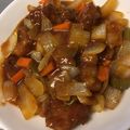 syk001's cooksnap of when they made 薄切り肉を丸めた♡簡単酢豚.