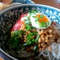 紫の薔薇と真珠。's cooksnap of when they made トマトと納豆のぶっかけそうめん.
