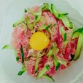 プレミアムドリーム's cooksnap of when they made 【簡単】つまみに！きゅうりと生ハムユッケ.