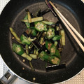 クックAOSPFQ☆'s cooksnap of when they made 茄子の皮とオクラのきんぴら.