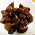 ｹﾝﾎﾟｺ's cooksnap of when they made 鶏レバー甘辛煮うまうま簡単q(^-^q).