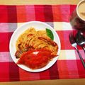 たまろんろん's cooksnap of when they made 夫が作る渡り蟹のトマトクリームスパゲティ.