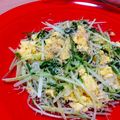 赤きんぎょ16's cooksnap of when they made 水菜とじゃこのたまご炒め.
