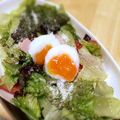 ふ〜ちょん's cooksnap of when they made サニーレタスのサラダ〜温玉乗せ.