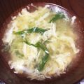 ゆみ0219's cooksnap of when they made 簡単♪水菜と卵でお吸い物♡かきたま汁.