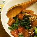 もぐドン's cooksnap of when they made 刺身端っこや余りで簡単！マグロごま漬け丼.