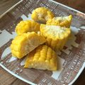 H5F's cooksnap of when they made トウモロコシは半分に.