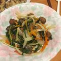 a0imama♡'s cooksnap of when they made 簡単☆ミートボールの野菜炒め.