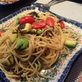 Amalka's cooksnap of when they made トマトとアボカドと塩昆布の冷製パスタ.