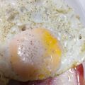 ムーヒツジ's cooksnap of when they made ベーコンエッグ.