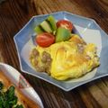 ゆしゅな's cooksnap of when they made 1人分の納豆チーズオムレツ.