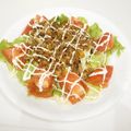 のかまるこ's cooksnap of when they made 甘辛ダレで★タコライス風サラダうどん.