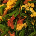 kk01's cooksnap of when they made つるむらさきとトマトと卵の三色炒め.
