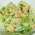 ★抹茶せんべい★'s cooksnap of when they made アボカドと焼き鮭の柚子胡椒マヨ和えサラダ.